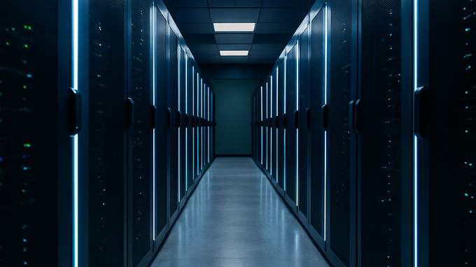 Abstract b2b-saas icon over dark gradient background